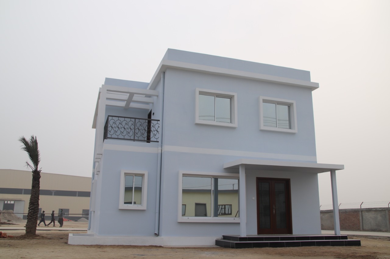  Prefabricated model house constructed by Henan  D R Construction company at industrial estate Faisalabad